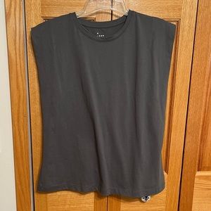 A new day extended shoulder sleeveless t shirt. Grey. Size large. New wi…